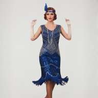Disfraz Charleston Azul - Años 20s - Gatsby - Cabaret  / Mujer Adulto